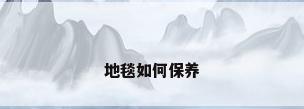 地毯如何保养