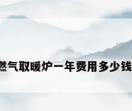 燃气取暖炉一年费用多少钱?