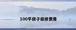 100平房子装修费用