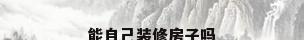 能自己装修房子吗