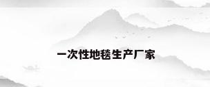 一次性地毯生产厂家