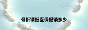 骨折钢板医保报销多少