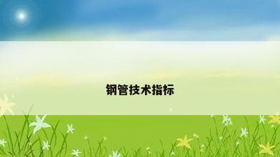 钢管技术指标