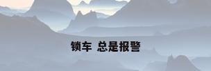 锁车 总是报警