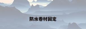 防水卷材固定
