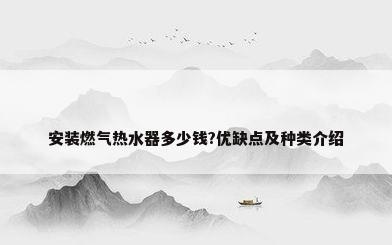 安装燃气热水器多少钱?优缺点及种类介绍