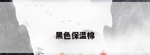 黑色保温棉