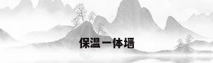 保温一体墙
