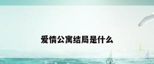 爱情公寓结局是什么