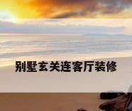 别墅玄关连客厅装修