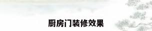 厨房门装修效果