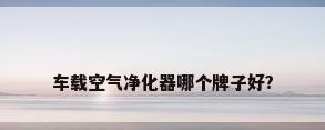 车载空气净化器哪个牌子好?