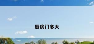 厨房门多大