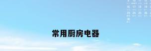 常用厨房电器