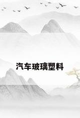 汽车玻璃塑料