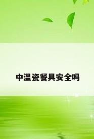中温瓷餐具安全吗