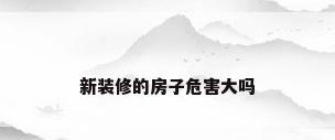 新装修的房子危害大吗