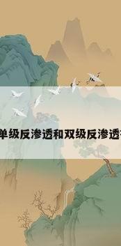 纯净水设备单级反渗透和双级反渗透有什么区别?