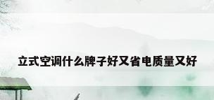 立式空调什么牌子好又省电质量又好