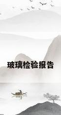 玻璃检验报告