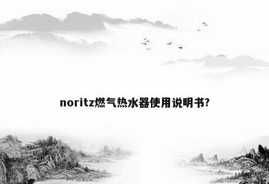 noritz燃气热水器使用说明书?