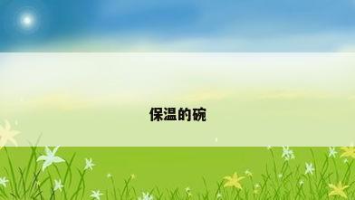 保温的碗