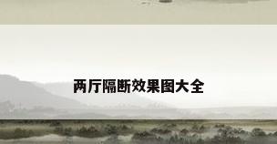 两厅隔断效果图大全