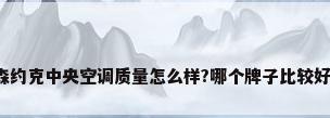 江森约克中央空调质量怎么样?哪个牌子比较好的。