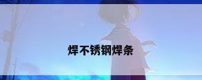 焊不锈钢焊条