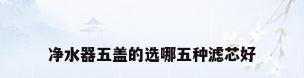 净水器五盖的选哪五种滤芯好