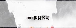pvc板材公司