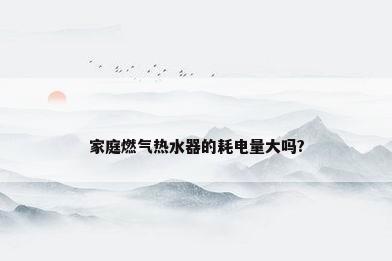家庭燃气热水器的耗电量大吗?