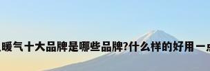 电暖气十大品牌是哪些品牌?什么样的好用一点?