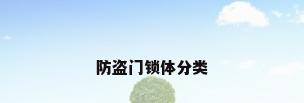 防盗门锁体分类