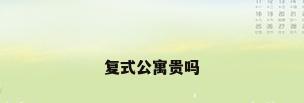 复式公寓贵吗