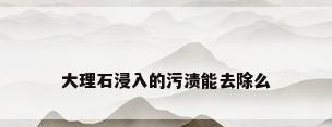 大理石浸入的污渍能去除么