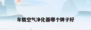 车载空气净化器哪个牌子好