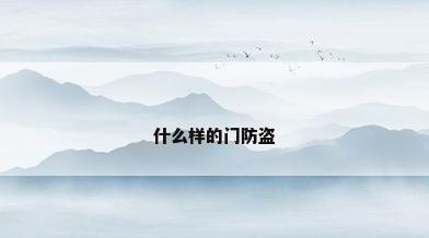 什么样的门防盗