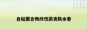 自粘聚合物改性沥青防水卷