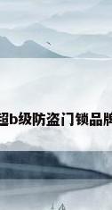 超b级防盗门锁品牌