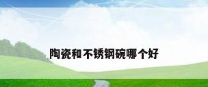 陶瓷和不锈钢碗哪个好