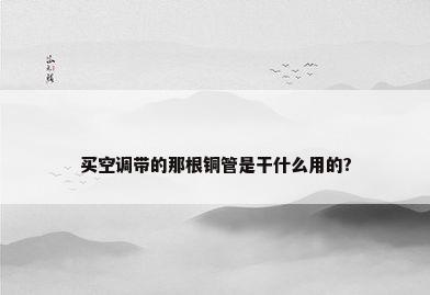 买空调带的那根铜管是干什么用的?