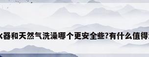 电热水器和天然气洗澡哪个更安全些?有什么值得注意的