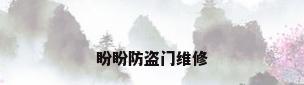 盼盼防盗门维修
