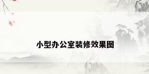 小型办公室装修效果图