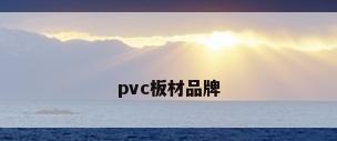 pvc板材品牌
