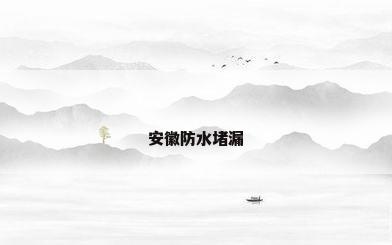安徽防水堵漏