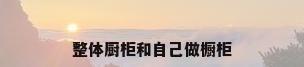 整体厨柜和自己做橱柜