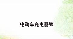 电动车充电器锁