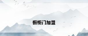 橱柜门加盟